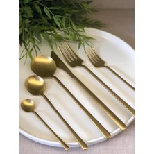 Onedekor  36 Parça Asil Çatal Kaşık Bıçak Çkb Seti Mat Gold