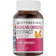 Korean Ginseng | Kore Ginsengi Kök Ekstresi | 90 Kapsül x 480 Mg | Standardize Panax Ginseng Kök