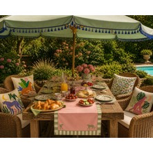 R'eyla R’eyla Forest 5 Parça Dekoratif Kırlent ve Runner Seti – 4 Adet 45X45 cm Kırlent Kılıfı + 50X150 cm Runner