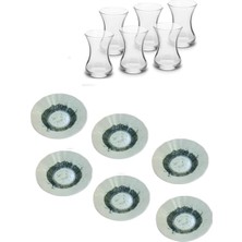 Zuri Design Porselen Tabaklı 6 Kişilik Çay Seti
