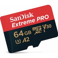 Sandisk Extreme Pro Microsdxc Uhs-I Hafıza Kartı 64 GB + Adaptör ve Rescue Pro Deluxe (Akıllı T