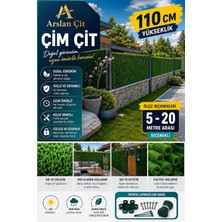Çim Çit Bahçe Teli Yapay Çim Örgülü Yeşil 110 cm x 11 mt