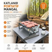 V5.1 Lynx Mini Mangal Portatif Katlanır Kamp Ocağı | 30X20X10 Cm, Çantalı, Katlanır Tasarım,