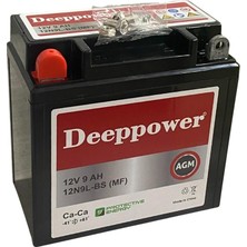Deep Power Deeppower 12N9-BS-DİKEY 12 Volt 9 Amper Motosiklet Aküsü Ölçüler 137*77*135 mm - 2,78 kg