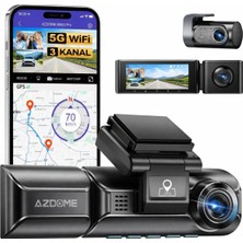 M550 Pro 3 Kameralı 150 Derece Görüş Açışı 4K Ultra Hd Gece Görüşlü Wifi Araç Içi Kam