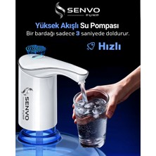 Senvo Pump  Damacana Su Pompası – Hızlı Dolum, Ultra Sessiz, Tek Şarjla 15 Damacanaya Kadar