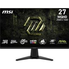 27 Mag 275QF E20, Gaming Monitör, Wqhd, 16:9, Flat, Rapid Ips, 200Hz, 0.5ms (Gtg, Min.), Freesync P