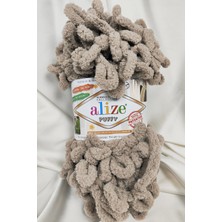 Alize Puffy Bej El Örgü Ipi 100GR. 9mt. (5'li Paket) - Renk: 530