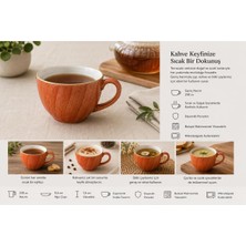 Porselen Çay Fincanı 230 Cc, Terracota, Bulaşık Makinesi ve Mikrodalga Uyumlu, 6'li Set