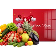Reflexa Cam Kesme Tahtası Love "canım Annem" Tasarımlı Çok Amaçlı 40 x 30 cm