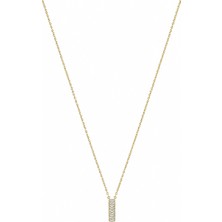 Emiliano Jewellery Zirkon Taşlı Altın Kaplamalı I Harfi Gümüş Kolye