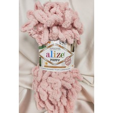 Alize Puffy Pudra El Örgü Ipi 100GR. 9mt. (5'li Paket) - Renk: 161