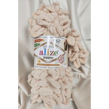 Alize Puffy Sütlü Kahve El Örgü Ipi 100GR. 9mt. (5'li Paket) - Renk: 889