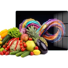 Reflexa Cam Kesme Tahtası Renkli Sonsuzluk Işareti Tasarımlı Çok Amaçlı 40 x 30 cm