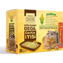 Cattie Süper Topaklaşan Mısır Koçanı Kedi Tuvaleti Dolgusu 8 L