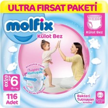 Molfix Külot Bebek Bezi 6 Beden Ultra Fırsat Paketi 58 * 2 116 Adet