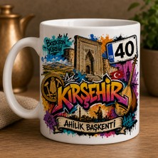 Ajans 313 Kırşehir Temalı Memleket Kupası – 40 Kırşehir Ahilik Başkenti Baskılı Seramik Kupa