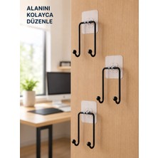 İlk El Grup  3'lü Yapışkanlı Askı Seti Ev Banyo Mutfak Için Çok Amaçlı Askılık