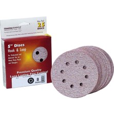 Sungold 024073 Zımpara Diski, 12,7 cm x 8 Vac DELIK-P100 Cırt Cırtlı Taşlama Diski, Tane Büyü