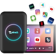 Aydogan's Lite Carplay Ai Box Kablosuz Adaptörü Youtube Netflix Için, Kablolu Carplay'ı Kablosuz Apple Carplay ve Kablosuz Android Auto'ya Dönüştür, Fabrika Kablolu Carplay ve Android Auto Arabaları