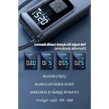 Aydogan's 150PSI Şarjlı Araç Kompresörü, LED Işıklı Lastik Ifşalama Pompası