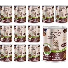 Aydogan's Kuzulu ve Jöleli Konserve Kedi Maması, 400 gr x 12 Adet