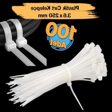 Aydogan's 100 Adet Plastik Cırt Kelepçe, 3.6X250 Mm, Çok Amaçlı Kullanım