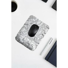 Aydogan's Ergonomik Bilek Destekli Mouse Pad, Beyaz Desenli Tasarım