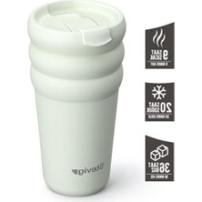 Aydogan's Paslanmaz Çelik Termos 600ML, Çift Kullanım Pipetli, Hafif Mavi