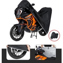 Aydogan's Su Geçirmez Motosiklet Brandası, Miflon Kaplı, Siyah (Medium Topcase)