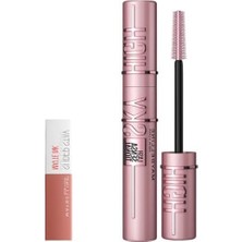 Aydogan's Maybelline New York Lash Sensational Sky High Maskara & Mini Super Stay Matte Ink Likit Mat Ruj 65 Seductress Makyaj Seti