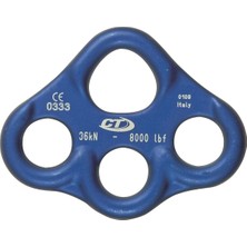 Climbing Technology Ct L637 3 Delıklı Mavı Alum. Dagıtım Plakası 36KN