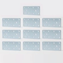 Aydogan's Metal Köşebent Düz Gönye, 10 Adet 40X100 mm Bağlantı Aparatı