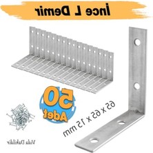 Aydogan's (50 Adet) Metal Köşebent - 65X65X15 mm Ince L Demiri Gönye