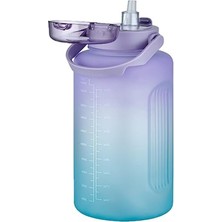 Aydogan's 2500ML Motivasyon Matarası, Çift Renkli ve Pipetli Tasarım