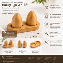 Tunay Bambu Standlı Yumurta Tuzluk&biberlik
