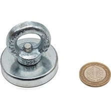 Aydogan's 48MM Paslanmaz Deniz Mıknatısı - Nikel Kaplama - 60 kg Çekme Gücü - Tuzlu Suya Uygun