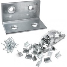 Aydogan's 25 Adet Metal Köşebent, 40X20X20 mm Ebatında Mobilya Bağlantı Aparatı