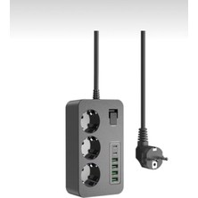 Aydogan's Çoklu Priz, 3 Ac Soket + 5 USB Portu
