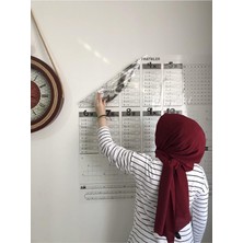 Tutunabilir Kağıt Eğitici Pratik Çarpım Tablosu Şeffaf Akıllı Kağıt Tahta 100X100 cm Yazı