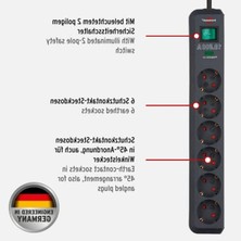 Aydogan's Akım Koruyucu 6 Soketli Priz, Güvenli ve Kullanışlı Tasarım