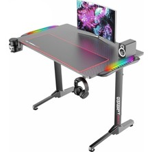 Aydogan's Karbon Fiber E-Spor Oyuncu Masası, Ergonomik Tasarım, Rgb Aydınlatma
