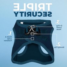 Aydogan's Voyager Step-In Air Köpek Koşum Takımı -  Küçük ve Orta Ölçekli Köpekler ve Kediler Için Yelek Koşumunda Tüm Hava Mesh Basamağı - Koşum Takımı (Mavi), S (Göğüs: 14,5-16 Inç)