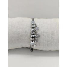 Cadde Dükkanı Yeni Çelik Charmlı Bileklik Silver