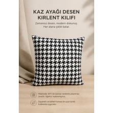 Kaz Ayağı Desen Kırlent Kılıfı