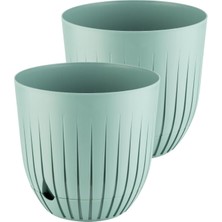 Çizgi Saksı (2, Yeşil, 10 Litre)