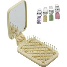 Aydogan's Aee® Dikdörtgen Katlanır Aynalı Tarak – Çocuk ve Yetişkin Kullanımı Için | Çanta Boy, Taşınabilir, Ergonomik Plastik Tarak (17,5 Cm) – Katlanır Ayna ve Delikli Tasarım Karışık Renk