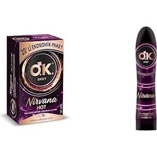 Okey Nirvana Hot Afrodizyak ve Isıtıcı Etkili &amp; Ultra Kabartmalı Ekonomik Paket Prezervatif