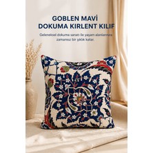 Goblen Mavi Dokuma Kırlent Kılıf