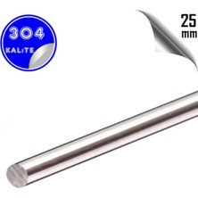 Moontime Alaçatı Paslanmaz Çelik 304 Çubuk ( Mil ) Ø 25 mm (1 Metre)